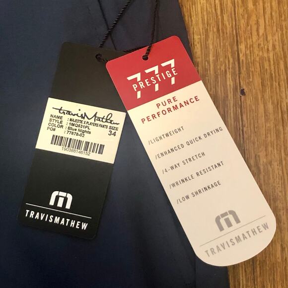 Travis Mathew Majestic X Players Pants in Blue Nights Size 34 - Picture 11 of 11